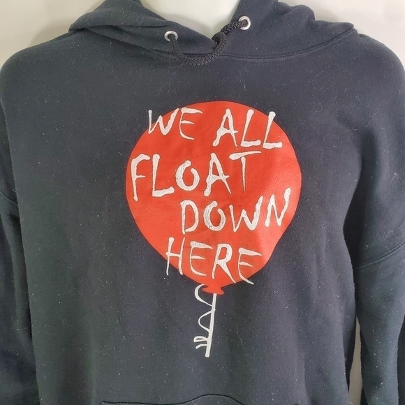 We All Float Down Here Red Balloon Sweatshirt Hoodie Adult Large - Picture 2 of 5